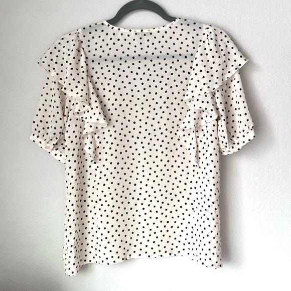 \Madewell\• V-Neck Silk Ruffle Top - Picture 10 of 16